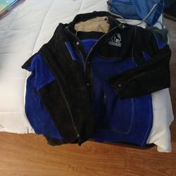 Leather Welding Jacket.     Black Stallion 