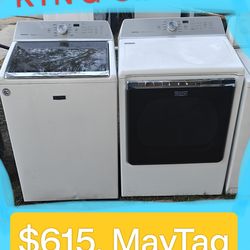$615 MayTag washer dryer / stackable water heater boiler