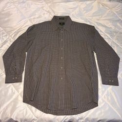 Club Room Men's Plaid Long Sleeve Button-Down Shirt
