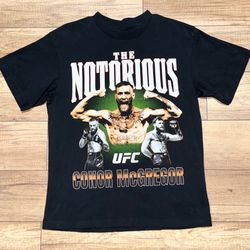 Connor McGregor The Notorious Graphic Rap Style Fighter UFC T Shirt Mens S