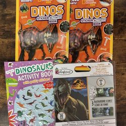 Dinosaur Stickers Books Jurassic Park Colorforms Activities $5 for All