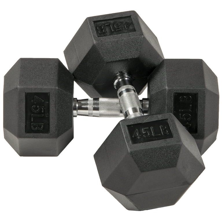 Hexagon 45lb Weights Set 1 Pair