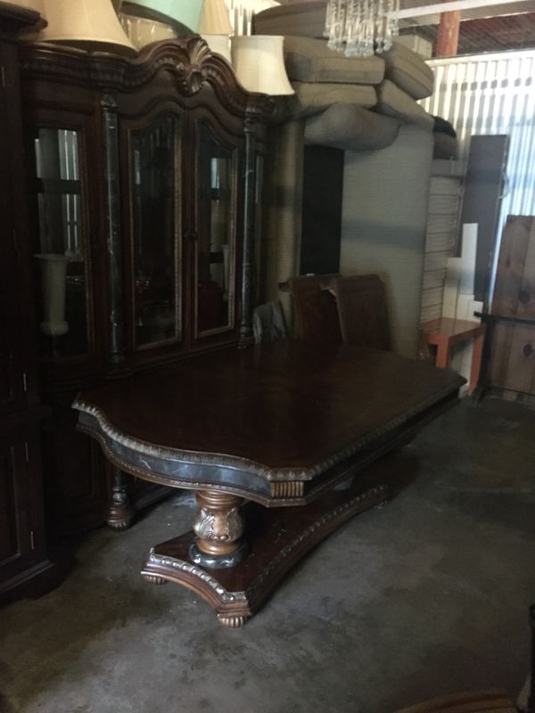 Solid Wood Dining Table W 2 Leaves 8 Chairs For In Solid Wood Dining Table W 2 Leaves 8 Chairs For In Atlanta Ga Offerup