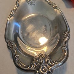 Vtg  Silver Plated Tray # 448 Candy Dish/ Nut Tray