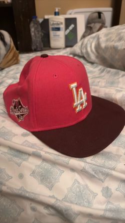 Pink dodgers hat