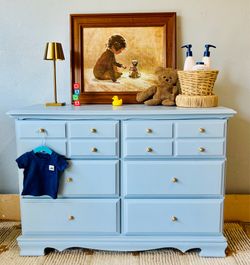 6 Drawer Dresser, Blue