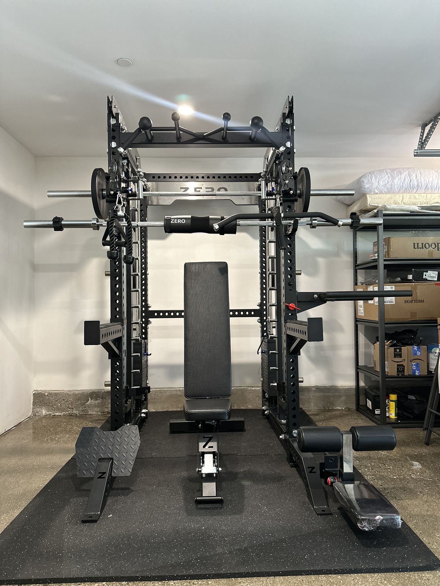 Smith Machine 400 | Adjustable Bench | 245lb Cast Iron Olympic Weights | 7ft Olympic Bar | Fitness | Gym Equipment | FREE DELIVERY/INSTALLATION 🚚 🛠️