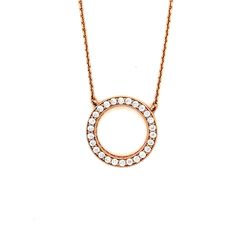Pandora Rose Gold Circle Of Sparkle Cz Necklace