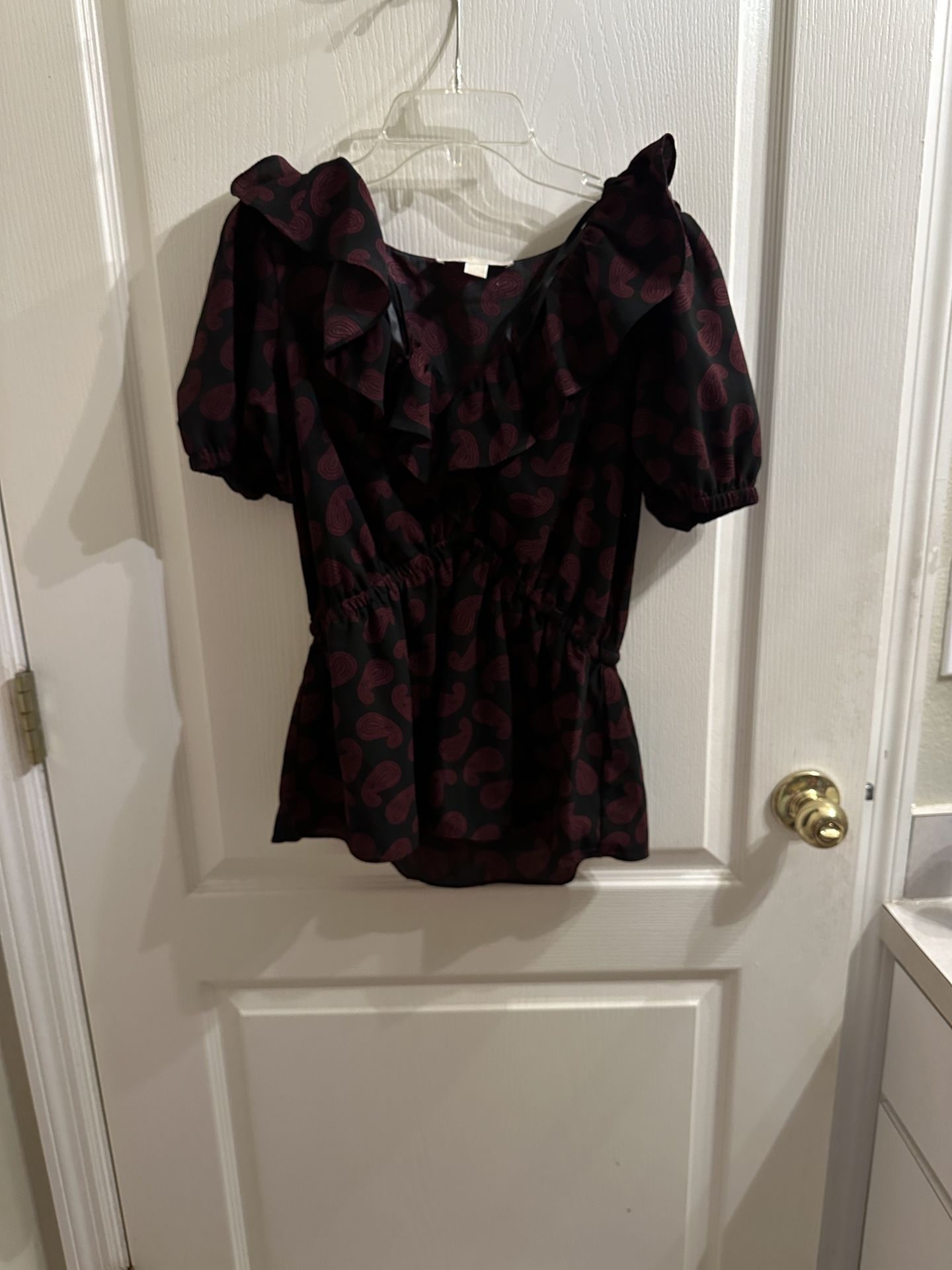MICHAEL Michael Kors Paisley Ruffled Blouse