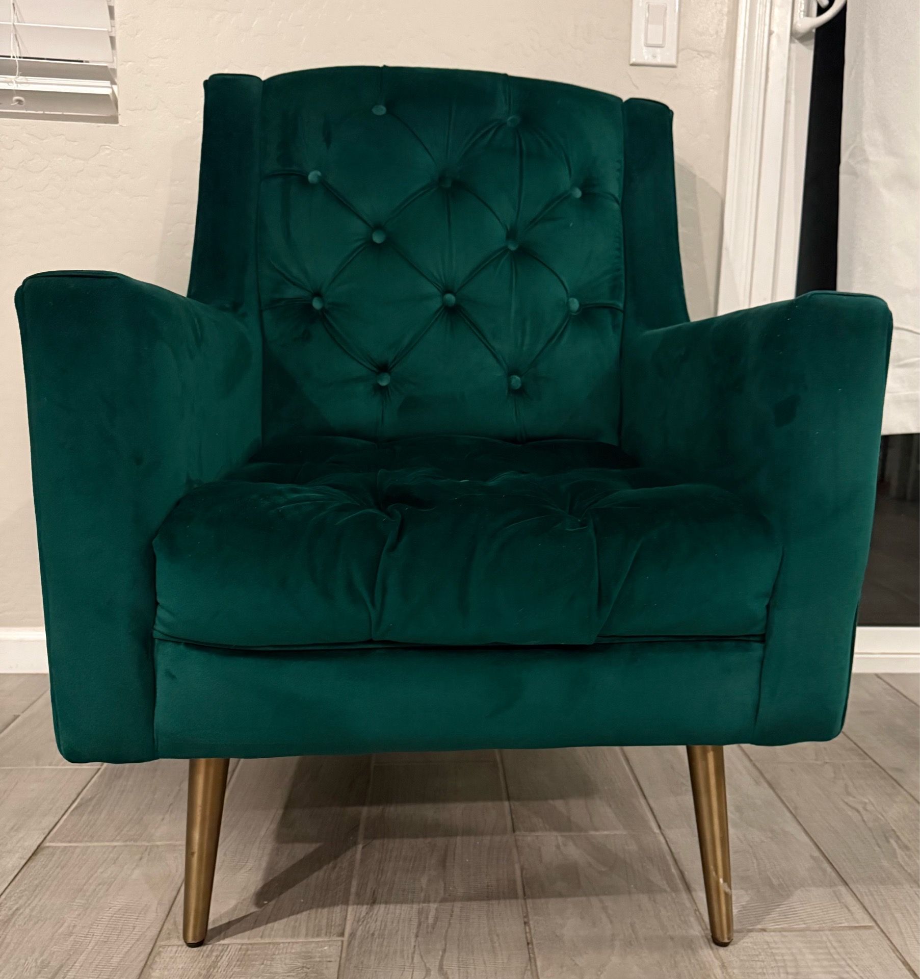 Green Velvet Accent Chair