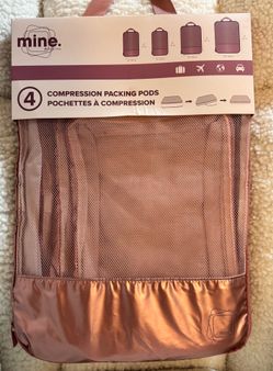 Mine by MyTagAlongs 4-Piece Compression Packing Pods Set in Rose Gold (sold at Nordstrom)