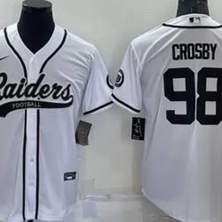 Raiders Crosby Baseball Jersey Small Thur 2xx 