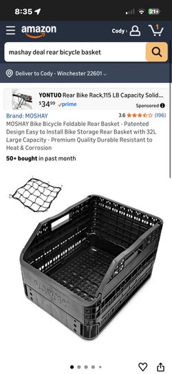 Moshay Foldable Bicycle Rear Basket