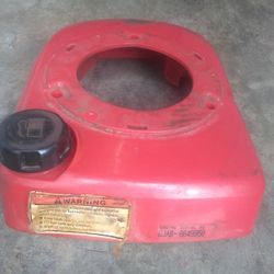 Lawn Mower Cover With Attached Fuel Tank.