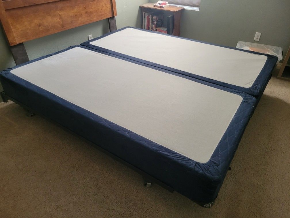 King Size Bed Fram and Box Spring