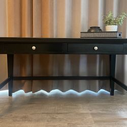 Solid Wood Desk, Black Color