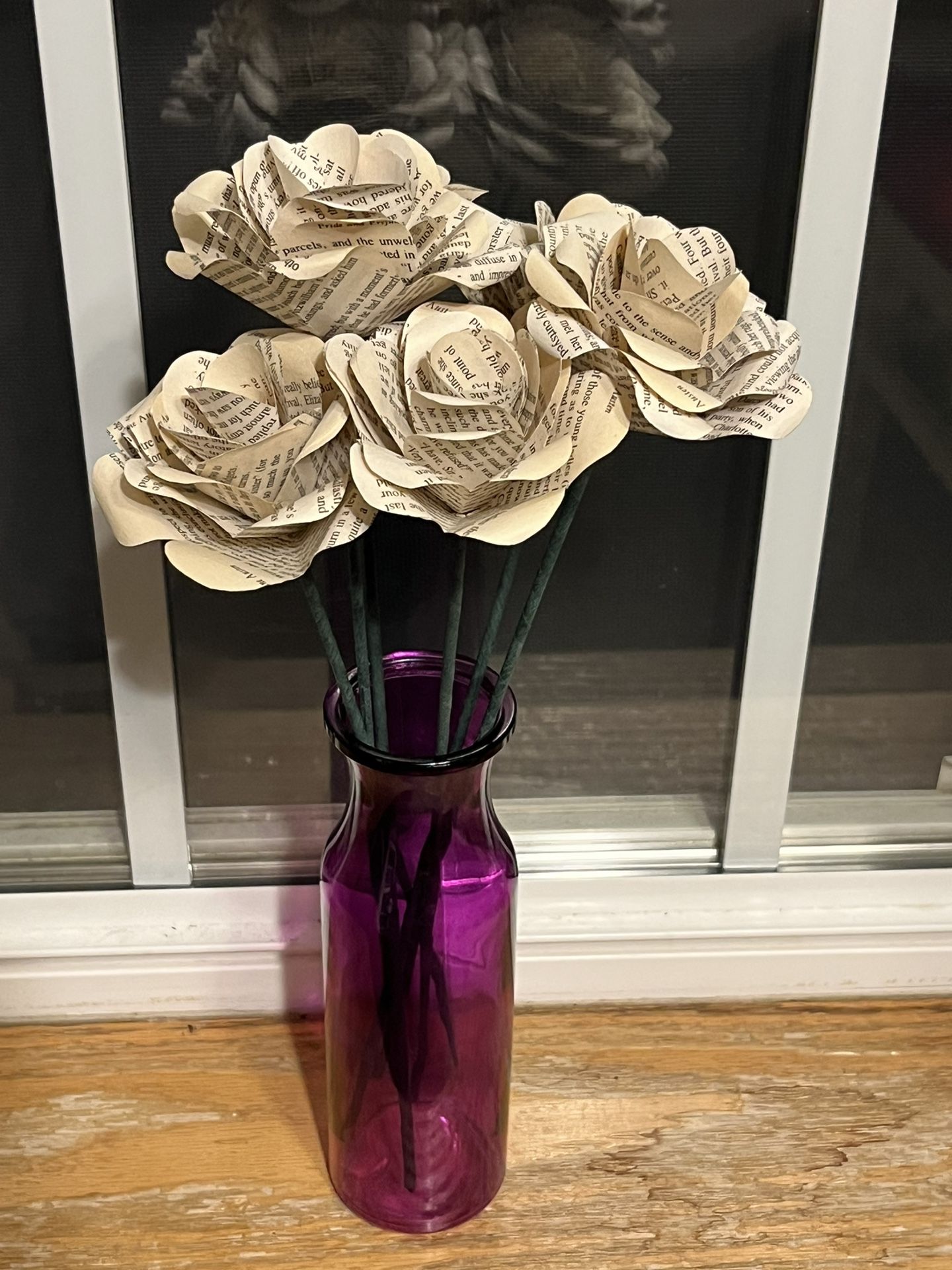 Handmade Pride and Prejudice 6 Book Rose Bouquet - Beautiful Gift!