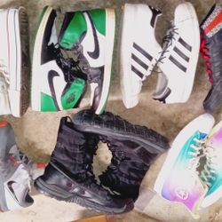 Various Men's Shoes Air Jordan's Nike Converse Addidas Sneakers Size 10.5 11 11.5 12 13