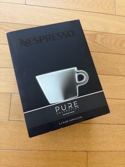 Nespresso Pure Collection Cappuccino Cups and Saucers - Set of 2