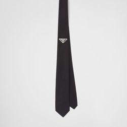 Prada tie With Emblem 