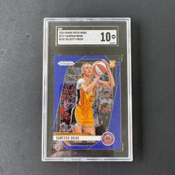 2024 Panini Prizm WNBA #127 Cameron Brink Blue Velocity RC Rookie SGC 10