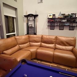 4-Seat Recliner Couch – Italian Leather, Modular