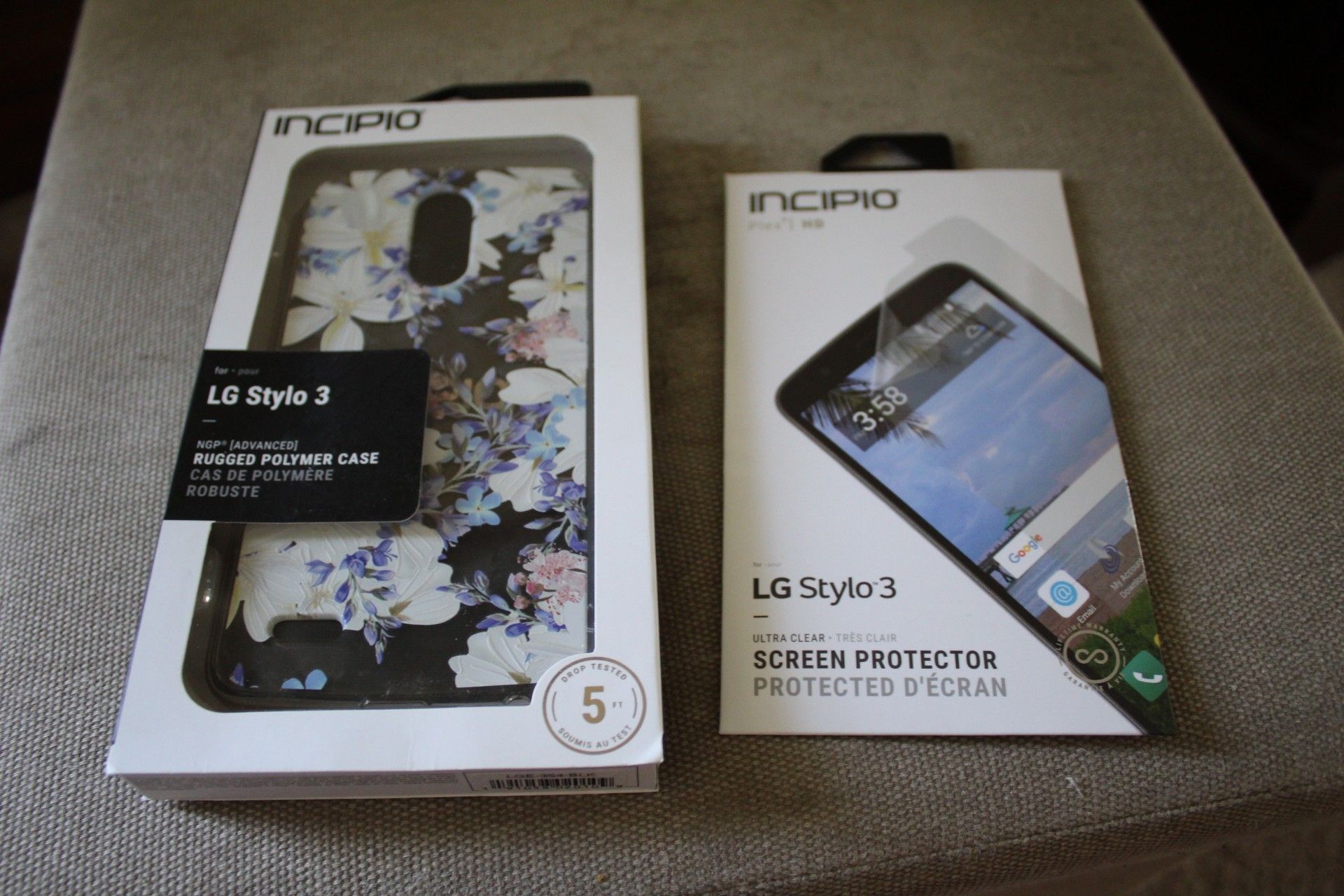 Nice flower pattern case from INCIPIO, for a LG Stylo 3. Also Including 1 screen protector