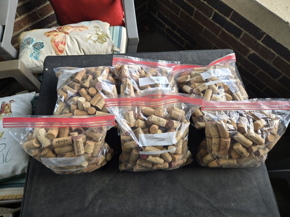 Corks - Six 1 Gallon Bags Filled