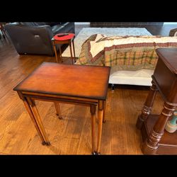 Mahogany Oak Side Tables (3) 