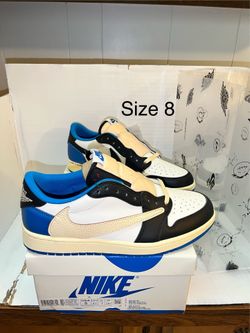 Nike Jordan 1 Low Travis Scott Fragment Blue Size 8