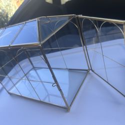 Gold Glass Card Holder