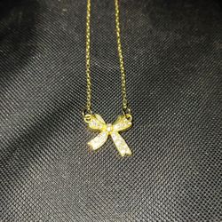 MDH "Golden Bowtie" Charm Necklace