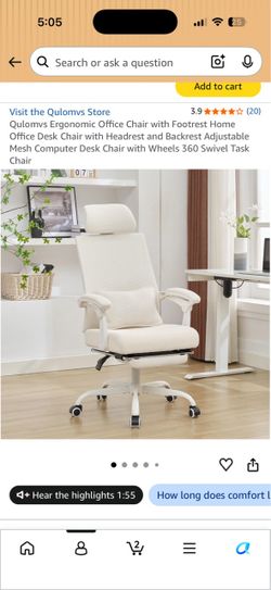 Ergonomic Office Chair with Footrest