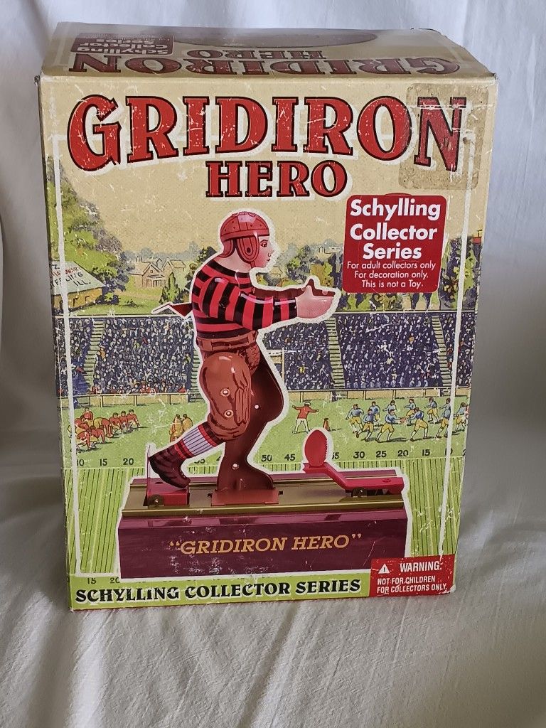 Gridiron Hero Tin Football Player