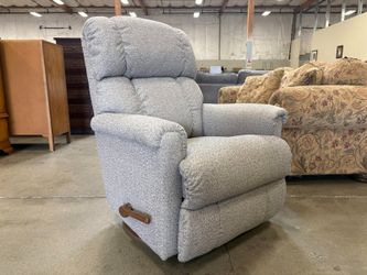 LA-Z-BOY Vintage Beige Woven Swivel Manual Reclining Rocker