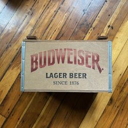 Budweiser Beer Crate Wood Wooden 