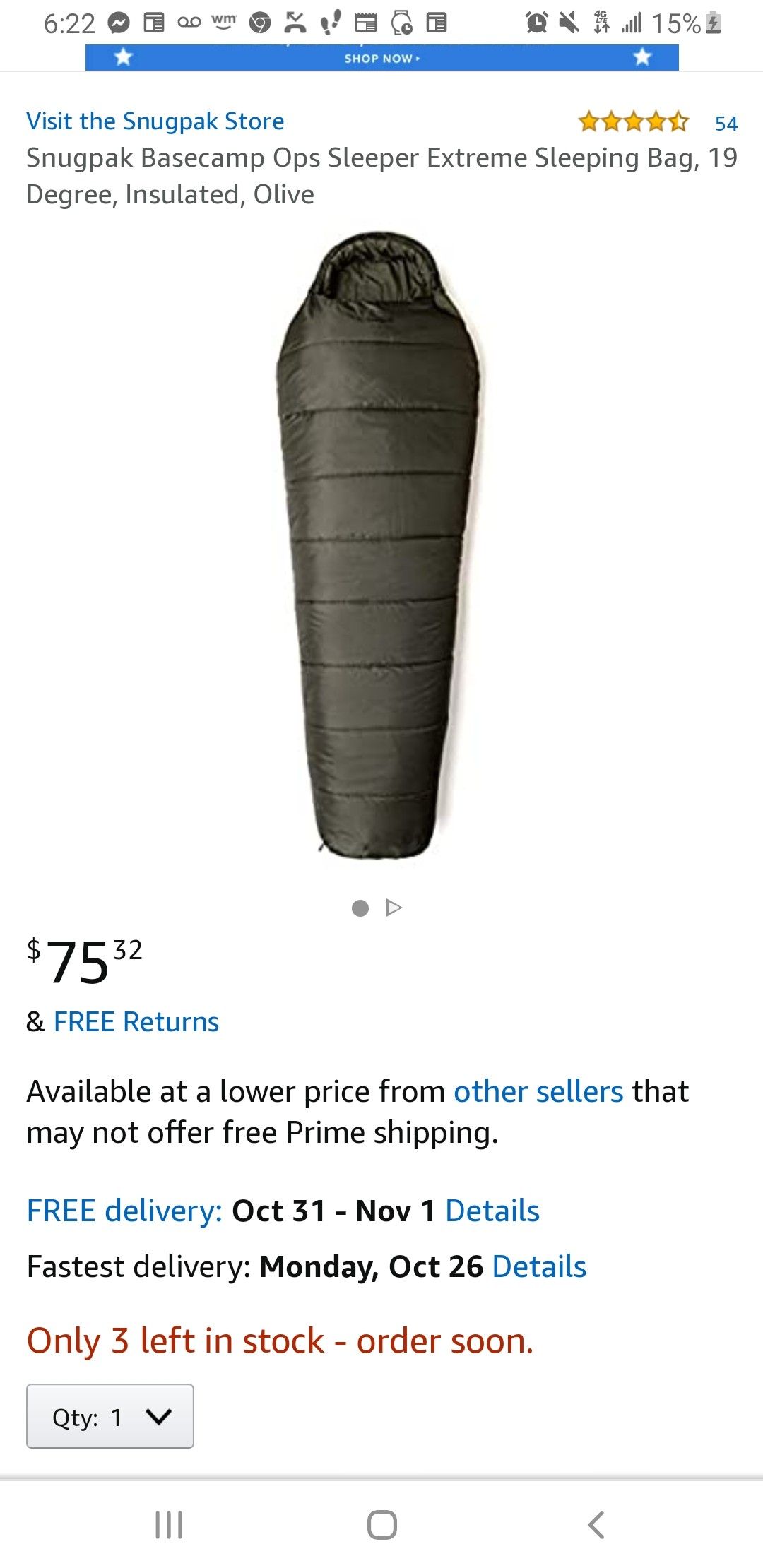 Snugpak Basecamp ops sleeper extreme sleeping bag