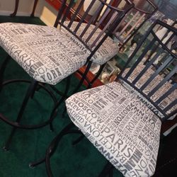 Durable Stool Set -4 Wrought Iron