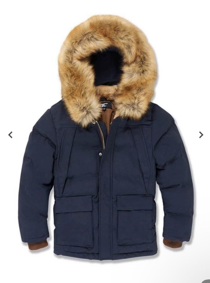 Jordan Craig navy blue parka Kids size 10 Coat