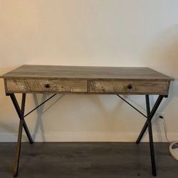 Rustic Desk With 2 Drawers 