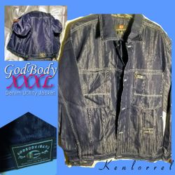 Godbody unique style Utility denim jacket 3XL By Godbody for Sale in Chicago IL OfferUp