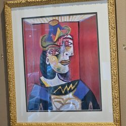 Pablo Picasso's "Portrait of Dora Maar", Framed Print