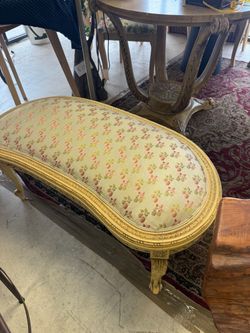 French Louis XVI Style Upholstered Bench