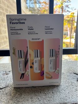 Dossier Springtime Perfume Trio Set Featuring Travel-sized Bottles New In Box