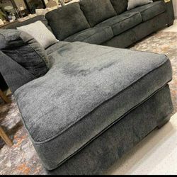 Beautiful Deep Chaise New Sectional 