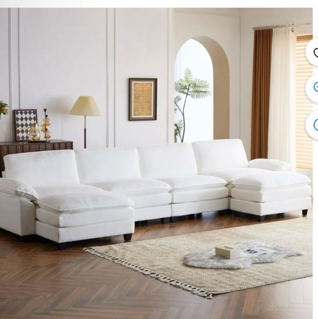 Still In Box/ New Ktaxton 157” W Sectional Sofa U Shaped Couch
