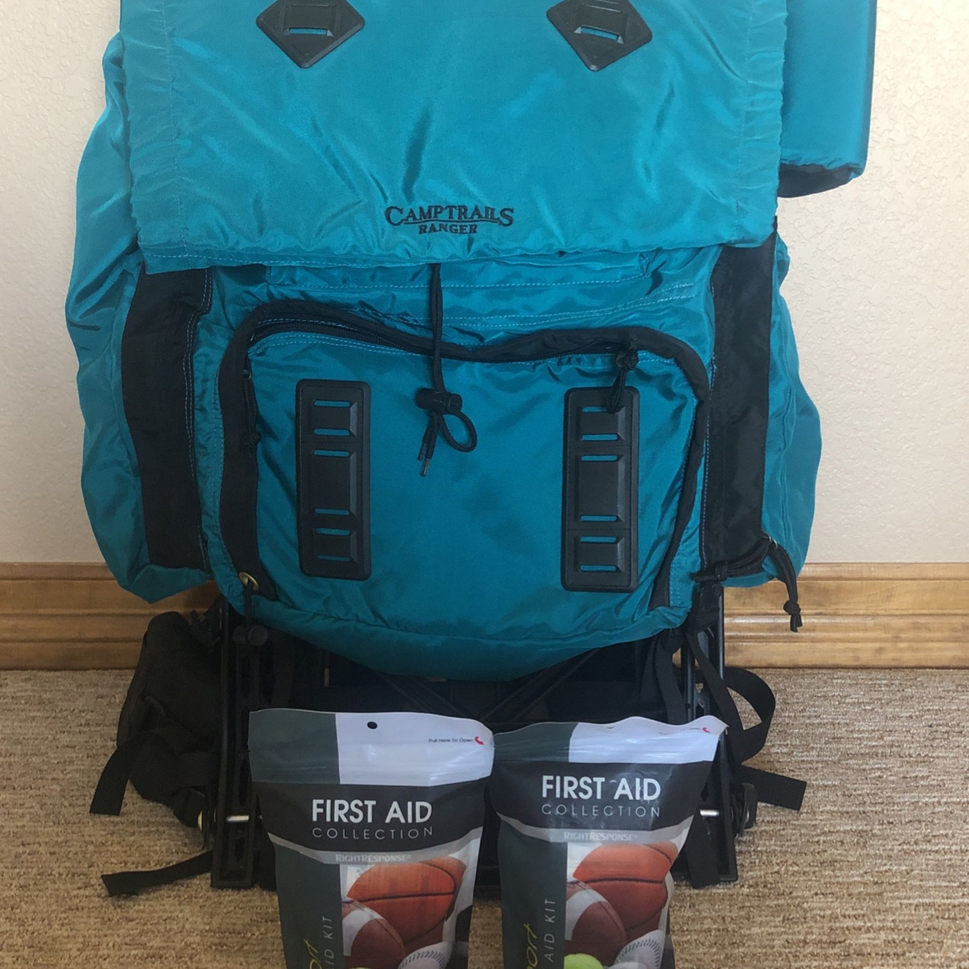 Camping Back Pack W/ First Aid Collection 