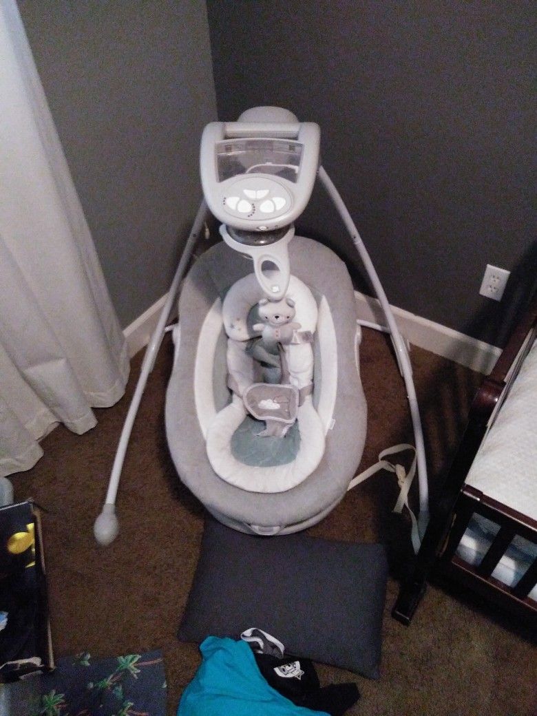Ingenuity InLighten 2in1 Baby Swing & Rocker