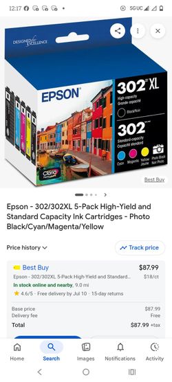 Epson 302/302xl ink cartridges