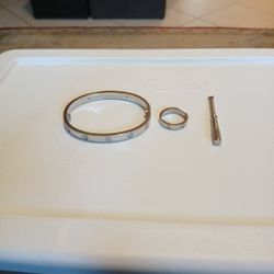 NICE BRACELET WITH RING SZ5